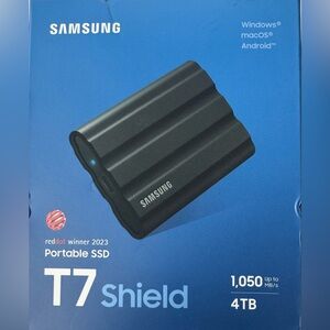 Samsung 4TB Shield T7 Portable SSD 1,050Mb/s, model#MU-PE4TOS, Sealed, Brand New